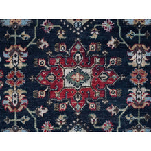 Load image into Gallery viewer, 10&#39;x10&#39; Power Black, Hand Knotted, Karajeh Design with All Over Pattern, Vegetable Dyes, Soft Pile, 100% Wool, Round, Oriental Rug FWR60390