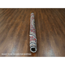 Load image into Gallery viewer, 10&#39;x10&#39; Power Black, Hand Knotted, Karajeh Design With All Over Pattern, Vegetable Dyes, Soft Pile, 100% Wool, Round, Oriental Rug FWR60390