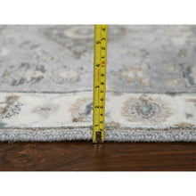 Load image into Gallery viewer, 2&#39;9&quot;x14&#39; Medium Gray, Hand Knotted, Karajeh and Geometric Design, Organic Wool, Runner, Oriental Rug FWR60414
