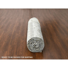 Load image into Gallery viewer, 14&#39;x17&#39;9&quot; Chrome Gray, Karajeh And Geometric Design, Hand Knotted, Organic Wool, Oversized, Oriental Rug FWR60420