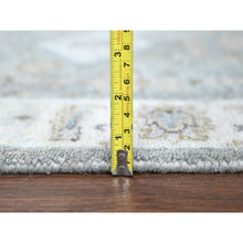 Load image into Gallery viewer, 2&#39;6&quot;x18&#39; Misty Gray, Karajeh and Geometric Design, Natural Wool, Hand Knotted, XL Runner, Oriental Rug FWR60450