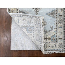 Load image into Gallery viewer, 2&#39;9&quot;x21&#39;9&quot; Medium Gray, Persian Village Inspired Geometric Elements Design, Natural Dyes, Denser Weave, Organic Wool, Hand Knotted, XL Runner, Oriental Rug FWR60462
