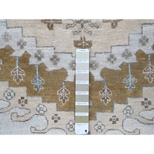 Load image into Gallery viewer, 12&#39;x14&#39;8&quot; Cloud Gray, Persian Village Inspired Geometric Elements Design, Pure Wool, Natural Dyes, Denser Weave, Hand Knotted, Oriental Oversized Rug FWR60468