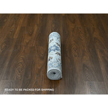 Load image into Gallery viewer, 2&#39;7&quot;x5&#39;9&quot; Bone Ivory,  Oushak With Floral Motifs, Pure Wool, Denser Weave, Hand Knotted, Runner, Oriental Rug FWR60486