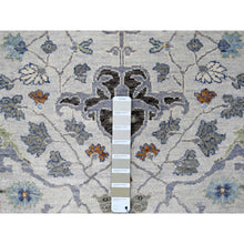 Load image into Gallery viewer, 8&#39;x13&#39;9&quot; Daisy White, Denser Weave, Oushak With Floral Motifs, Hand Knotted, Natural Wool, Wide Gallery Size, Oriental Rug FWR60522