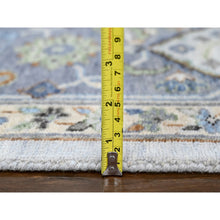 Load image into Gallery viewer, 8&#39;x13&#39;9&quot; Daisy White, Denser Weave, Oushak With Floral Motifs, Hand Knotted, Natural Wool, Wide Gallery Size, Oriental Rug FWR60522