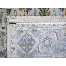 Load image into Gallery viewer, 8&#39;x13&#39;9&quot; Daisy White, Denser Weave, Oushak With Floral Motifs, Hand Knotted, Natural Wool, Wide Gallery Size, Oriental Rug FWR60522