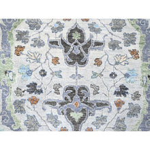 Load image into Gallery viewer, 8&#39;10&quot;x16&#39; Pearl White, Oushak With Floral Motifs, Denser Weave, Hand Knotted, Natural Wool, Wide Gallery Size, Oriental Rug FWR60552