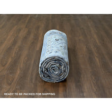 Load image into Gallery viewer, 8&#39;10&quot;x16&#39; Pearl White, Oushak With Floral Motifs, Denser Weave, Hand Knotted, Natural Wool, Wide Gallery Size, Oriental Rug FWR60552