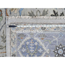 Load image into Gallery viewer, 8&#39;10&quot;x17&#39;4&quot; Chiffon White, Afghan Angora Oushak with All Over Vines Design, 100% Wool, Hand Knotted, Natural Dyes, Gallery Size, Long and Narrow, Oversized, Runner, Oriental Rug FWR121584