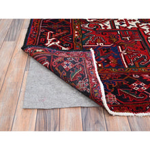 Load image into Gallery viewer, 8&#39;7&quot;x10&#39;10&quot; Pomegranate Red, Hand Knotted Evenly Worn Pure Wool, Old Persian Heriz, Good condition, Sides and Ends Professionally Secured and Cleaned, Sheared Low, Oriental Rug Sh100 FWR600