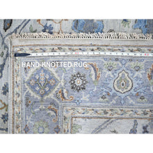 Load image into Gallery viewer, 5&#39;9&quot;x11&#39;10&quot; Pearl White, Oushak With Floral Motifs, Pure Wool, Hand Knotted, Denser Weave, Gallery Size Wide Runner, Oriental Rug FWR60648