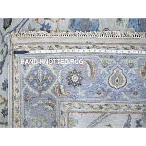 5'9"x5'9" Alabaster White, 250 KPSI, Nain with Flower Medallion Design, Soft Pile, Hand Knotted, Wool and Silk, Square, Oriental Rug FWR546126