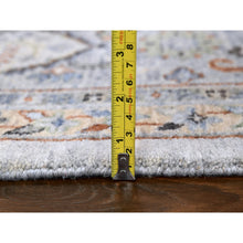 Load image into Gallery viewer, 10&#39;x10&#39; Chiffon White, Hand Knotted, Denser Weave, Oushak with Floral Motifs, Pure Wool, Square, Oriental Rug FWR60660