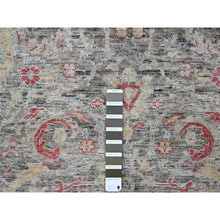 Load image into Gallery viewer, 8&#39;6&quot;x11&#39;5&quot; Charcoal Black, Abrash Persian Design, 100% Pure Wool, Zero Pile, Shaved Low, Hand Knotted, Oriental Rug FWR60810