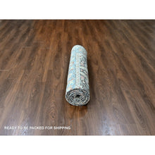 Load image into Gallery viewer, 8&#39;6&quot;x11&#39;5&quot; Charcoal Black, Abrash Persian Design, 100% Pure Wool, Zero Pile, Shaved Low, Hand Knotted, Oriental Rug FWR60810