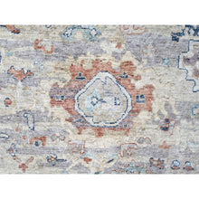 Load image into Gallery viewer, 9&#39;6&quot;x13&#39;7&quot; Shades Of Gray, Abrash Persian With All Over Leaf Design, 100% Pure Wool, Zero Pile, Shaved Low, Hand Knotted, Oriental Rug FWR60948