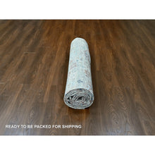Load image into Gallery viewer, 9&#39;6&quot;x13&#39;7&quot; Shades Of Gray, Abrash Persian With All Over Leaf Design, 100% Pure Wool, Zero Pile, Shaved Low, Hand Knotted, Oriental Rug FWR60948