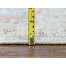 Load image into Gallery viewer, 8&#39;6&quot;x11&#39;3&quot; Misty Gray, Abrash Persian With All Over Leaf Design, 100% Pure Wool, Zero Pile, Shaved Low, Hand Knotted, Oriental Rug FWR60954