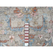 Load image into Gallery viewer, 8&#39;6&quot;x11&#39;3&quot; Dark Vanilla Brown, Antiqued Tabriz With All Over Design, Distressed, Zero Pile, Shaved Low, 100% Wool, Hand Knotted, Oriental Rug FWR61014