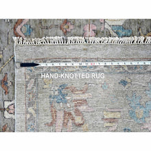 Load image into Gallery viewer, 8&#39;6&quot;x11&#39;3&quot; Dark Vanilla Brown, Antiqued Tabriz With All Over Design, Distressed, Zero Pile, Shaved Low, 100% Wool, Hand Knotted, Oriental Rug FWR61014