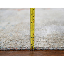 Load image into Gallery viewer, 9&#39;x11&#39;10&quot; Burnt Orange With Cloud Gray, Abstract With Fire Mosaic Design, Wool And Silk, Hand Knotted, Oriental Rug FWR61068