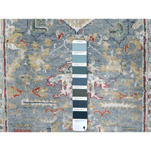 Load image into Gallery viewer, 2&#39;x2&#39;10&quot; Slate Gray, Broken And Erased Persian Heriz All Over Design With Soft Color Palette, Dense Weave, Pure Wool, Hand Knotted, Mat, Oriental Rug FWR61128