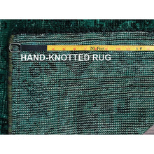 Load image into Gallery viewer, 5&#39;1&quot;x7&#39;10&quot; Olive Green, Botanical Design, Hand Knotted, Pure 100% Himalayan Wool, Vegetable Dyes, Oriental Rug FWR548184