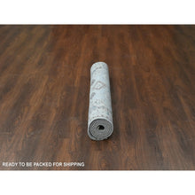 Load image into Gallery viewer, 5&#39;1&quot;x6&#39;10&quot; Cloud Gray, Persian Village Inspired Geometric Elements Design, Pure Wool, Natural Dyes, Denser Weave, Hand Knotted, Oriental Rug FWR61140