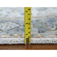 Load image into Gallery viewer, 4&#39;x5&#39;9&quot; Cotton White, Oushak With Floral Motifs, Pure Wool, Soft Pile, Hand Knotted, Densely Woven, Oriental Rug FWR61158