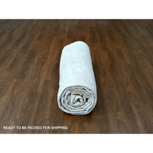 Load image into Gallery viewer, 10&#39;x13&#39;10&quot; Beige With Gold, Abstract Design, Wool And Silk, Densely Woven, Hi-low Pile, Hand Knotted, Oriental Rug FWR61188