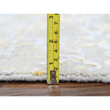 Load image into Gallery viewer, 10&#39;x13&#39;10&quot; Beige With Gold, Abstract Design, Wool And Silk, Densely Woven, Hi-low Pile, Hand Knotted, Oriental Rug FWR61188