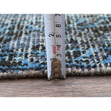 Load image into Gallery viewer, 3&#39;6&quot;x5&#39;9&quot; Misty Gray, Ovedyed Vintage Persian Bakhtiar with Large Medallion, Worn and Distressed, Sheared Low, Zero Pile, Sides and Ends Professionally Secured, Hand Knotted, 100% Wool, Oriental Rug FWR6114
