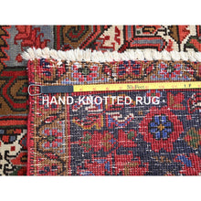 Load image into Gallery viewer, 10&#39;x12&#39;5&quot; Vivid Burgundy Red, Evenly Worn, 100% Wool, Hand Knotted, Clean Sides And Ends Secured, Semi Antique Persian Heriz, Good Condition, Oriental Rug FWR606