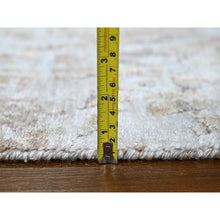 Load image into Gallery viewer, 9&#39;x12&#39;1&quot; Beaver Brown And Earth Tone Colors, Abstract Design With Nepali Weave, Shiny Plant Based Silk, Hand Knotted, Oriental Rug FWR61266