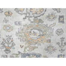 Load image into Gallery viewer, 8&#39;10&quot;x11&#39;10&quot; Chiffon White, Antiqued Persian With Ziegler Mahal Design, Distressed, Zero Pile, Shaved Low, Oxidized, Pure Wool, Hand Knotted, Oriental Rug FWR61290