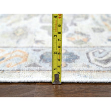 Load image into Gallery viewer, 8&#39;10&quot;x11&#39;10&quot; Chiffon White, Antiqued Persian With Ziegler Mahal Design, Distressed, Zero Pile, Shaved Low, Oxidized, Pure Wool, Hand Knotted, Oriental Rug FWR61290