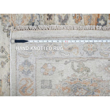 Load image into Gallery viewer, 8&#39;10&quot;x11&#39;10&quot; Chiffon White, Antiqued Persian With Ziegler Mahal Design, Distressed, Zero Pile, Shaved Low, Oxidized, Pure Wool, Hand Knotted, Oriental Rug FWR61290