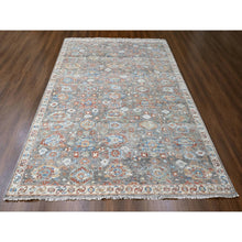 Load image into Gallery viewer, 9&#39;x11&#39;10&quot; Mocha Brown, Antiqued Persian With Ziegler Mahal Design, Oxidized, Zero Pile, Distressed, Shaved Low, 100% Wool, Hand Knotted, Oriental Rug FWR61308