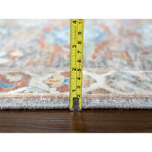 Load image into Gallery viewer, 9&#39;x11&#39;10&quot; Mocha Brown, Antiqued Persian With Ziegler Mahal Design, Oxidized, Zero Pile, Distressed, Shaved Low, 100% Wool, Hand Knotted, Oriental Rug FWR61308
