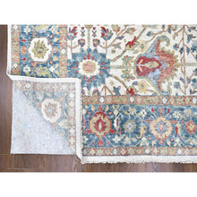 Load image into Gallery viewer, 10&#39;x14&#39; Lace White, Antiqued Persian With Ziegler Mahal Design, Oxidized, Zero Pile, Distressed, Shaved Low, Pure Wool, Hand Knotted, Oriental Rug FWR61326