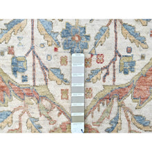 Load image into Gallery viewer, 10&#39;x14&#39; Lace White, Antiqued Persian With Ziegler Mahal Design, Oxidized, Zero Pile, Distressed, Shaved Low, Pure Wool, Hand Knotted, Oriental Rug FWR61326