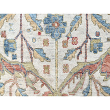 Load image into Gallery viewer, 10&#39;x14&#39; Lace White, Antiqued Persian With Ziegler Mahal Design, Oxidized, Zero Pile, Distressed, Shaved Low, Pure Wool, Hand Knotted, Oriental Rug FWR61326