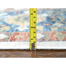 Load image into Gallery viewer, 10&#39;x14&#39; Lace White, Antiqued Persian With Ziegler Mahal Design, Oxidized, Zero Pile, Distressed, Shaved Low, Pure Wool, Hand Knotted, Oriental Rug FWR61326