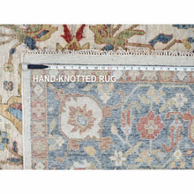 Load image into Gallery viewer, 10&#39;x14&#39; Lace White, Antiqued Persian With Ziegler Mahal Design, Oxidized, Zero Pile, Distressed, Shaved Low, Pure Wool, Hand Knotted, Oriental Rug FWR61326