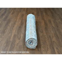 Load image into Gallery viewer, 12&#39;x15&#39; Pearl White, 100% Wool, Hand Knotted, Antiqued Persian With Ziegler Mahal Design, Distressed, Oxidized, Zero Pile, Shaved Low, Oversized, Oriental Rug FWR61332