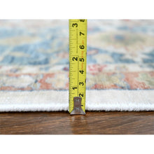 Load image into Gallery viewer, 12&#39;x15&#39; Pearl White, 100% Wool, Hand Knotted, Antiqued Persian With Ziegler Mahal Design, Distressed, Oxidized, Zero Pile, Shaved Low, Oversized, Oriental Rug FWR61332