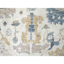 Load image into Gallery viewer, 9&#39;x12&#39;1&quot; Lace White, Antiqued Persian With Ziegler Mahal Design, Distressed, Oxidized, Zero Pile, Shaved Low, Pure Wool, Hand Knotted, Oriental Rug FWR61344