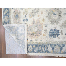 Load image into Gallery viewer, 10&#39;x13&#39;9&quot; Chiffon White, Hand Knotted, Distressed, Antiqued Persian With Ziegler Mahal Design, Oxidized, Zero Pile, Shaved Low, Pure Wool, Oriental Rug FWR61350