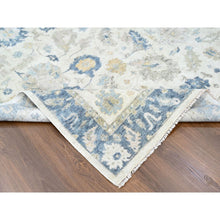 Load image into Gallery viewer, 10&#39;x13&#39;9&quot; Chiffon White, Hand Knotted, Distressed, Antiqued Persian With Ziegler Mahal Design, Oxidized, Zero Pile, Shaved Low, Pure Wool, Oriental Rug FWR61350